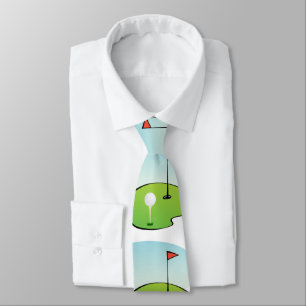 Fun Golf Pattern Neck Tie