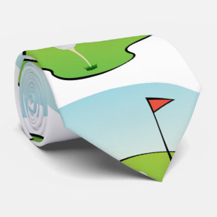 Fun Golf Pattern Neck Tie