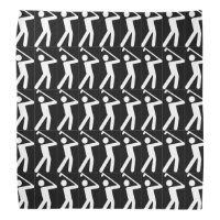 Fun GOLF Silhouette Black White Bandana