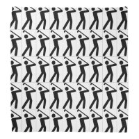 Fun GOLF Silhouette White Black Bandana