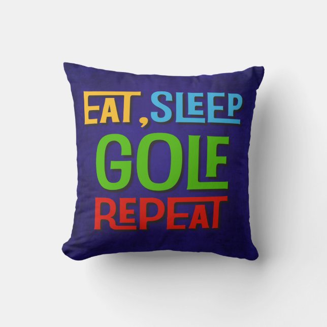 Fun Golf Theme Joke Golfer Throw Pillow (Front)
