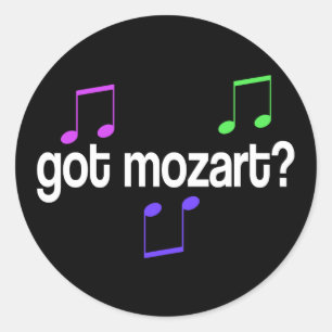 Fun Got Mozart Classic Round Sticker