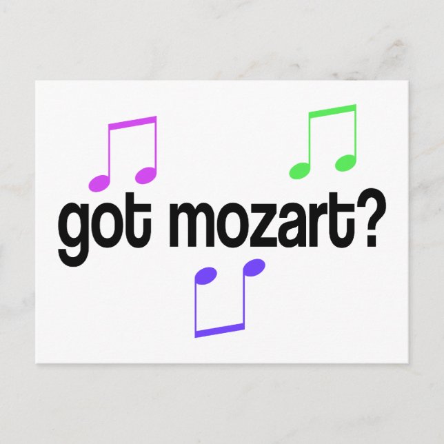 Fun Got Mozart Music Gift Postcard (Front)