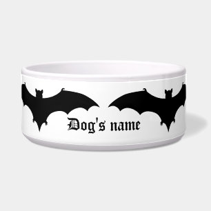 Fun Gothic Halloween black bats large Bowl