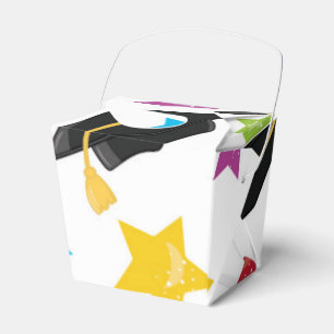 Fun graduation cap and stars favor boxes