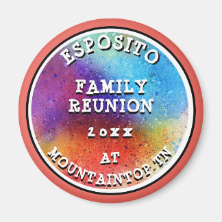 Fun Graffiti Art Family Reunion Souvenirs Round Magnet