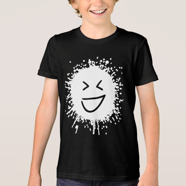 Fun Graffiti smiley Tri-Blend Shirt (Front)