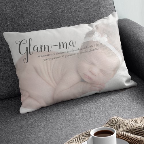 Fun Grandma Photo Lumbar Pillow