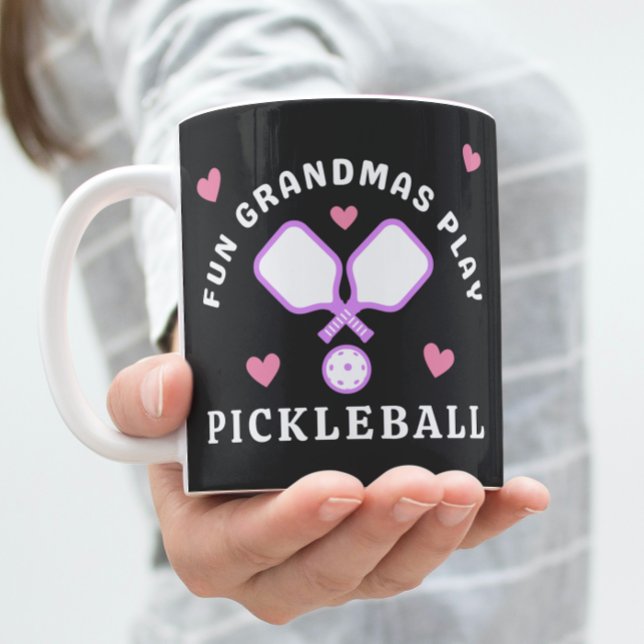Fun Grandmas Play Pickleball Coffee Mug (Creator Uploaded)