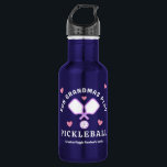 Fun Grandmas Play Pickleball Quote Stainless Steel Water Bottle<br><div class="desc">If you're the Grandma who is always looking to do fun things and you play pickleball then this water bottle is perfect for you! It's also a perfect idea from a grandchild to a fun loving pickleball playing Grandma. Add a name and you’ll never lose your bottle at the court...</div>