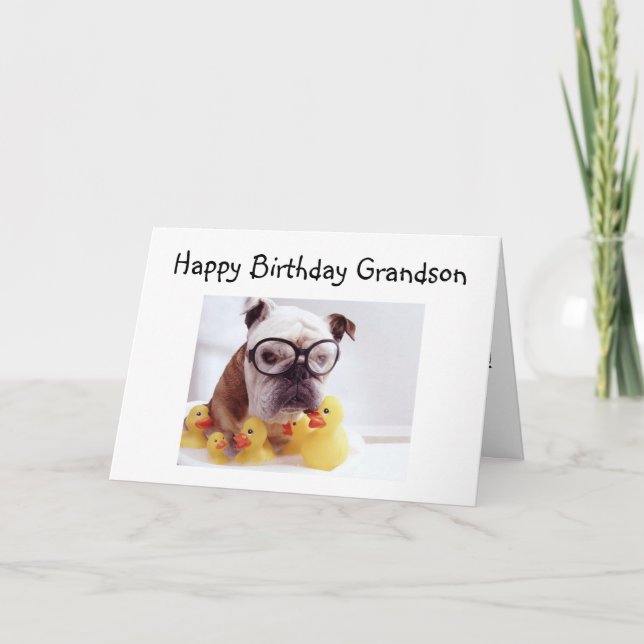 FUN GRANDSON BIRTHDAY CARD (Front)