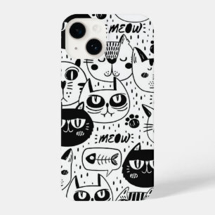 Fun Graphic Art Comic Book Cats Kittens iPhone 14 Case