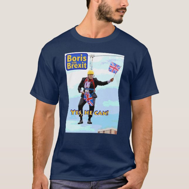 Fun graphic Boris Johnson Brexit from Europe image T-Shirt (Front)