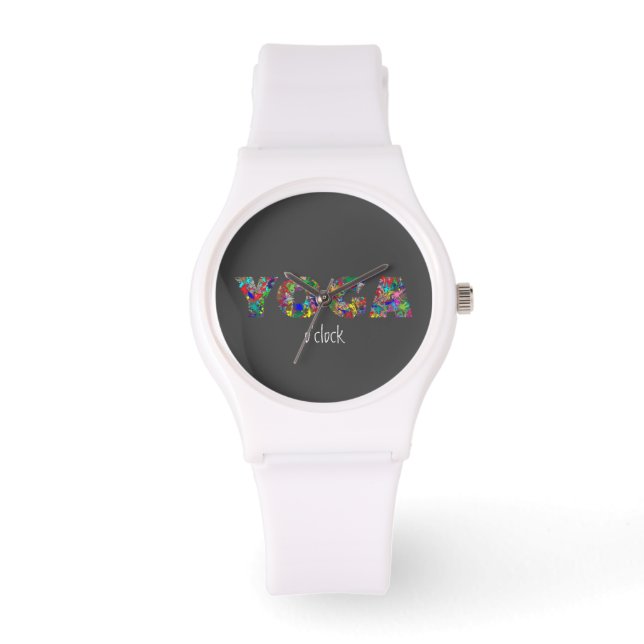 Fun Graphic Yoga O'Clock eWatch Watch (Front)