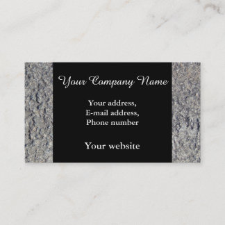 Fun gray faux rough concrete business card
