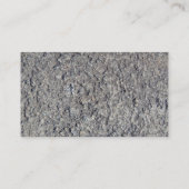 Fun gray faux rough concrete business card (Back)