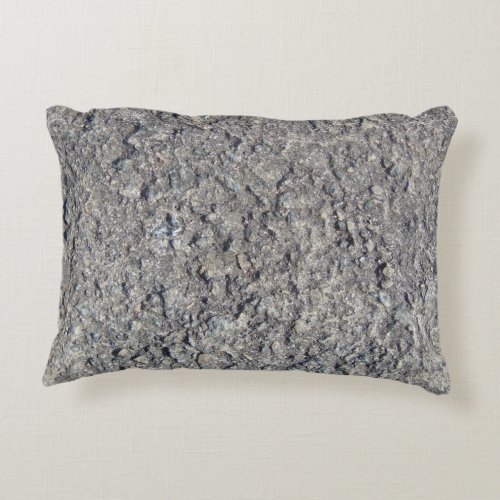 Fun gray faux rough concrete decorative pillow