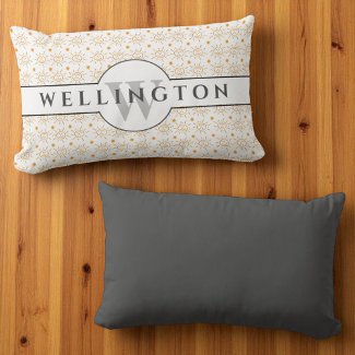 Fun Gray Monogram Name  Hand Drawn Sun