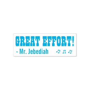 Fun "GREAT EFFORT!" Acknowledgement Rubber Stamp