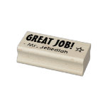[ Thumbnail: Fun "Great Job!" Commendation Rubber Stamp ]