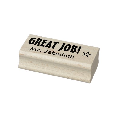 Fun GREAT JOB Commendation Rubber Stamp