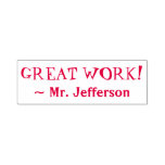 [ Thumbnail: Fun "Great Work!" + Educator Name Rubber Stamp ]