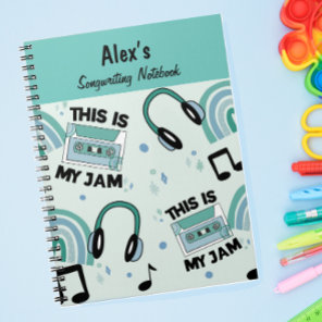 Fun Green Boys Songwriting Notebook