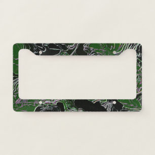 Fun Green Camouflage License Plate Frame