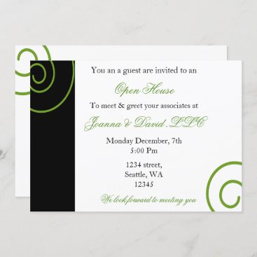 Fun Green Corporate party Invitation