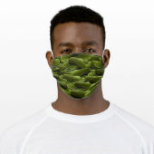Fun Green Dill Pickles Pattern for Canners Adult Cloth Face Mask (Worn)