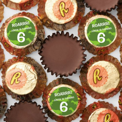 Fun green dinosaur theme Birthday party Reeses Peanut Butter Cups
