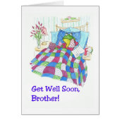 Fun Green Frog Get Well Soon for a Son (Front)