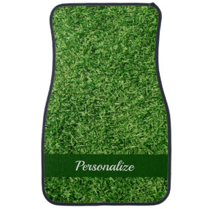 Fun Green Grass Golfer Landscaper Gardner Florist Car Floor Mat