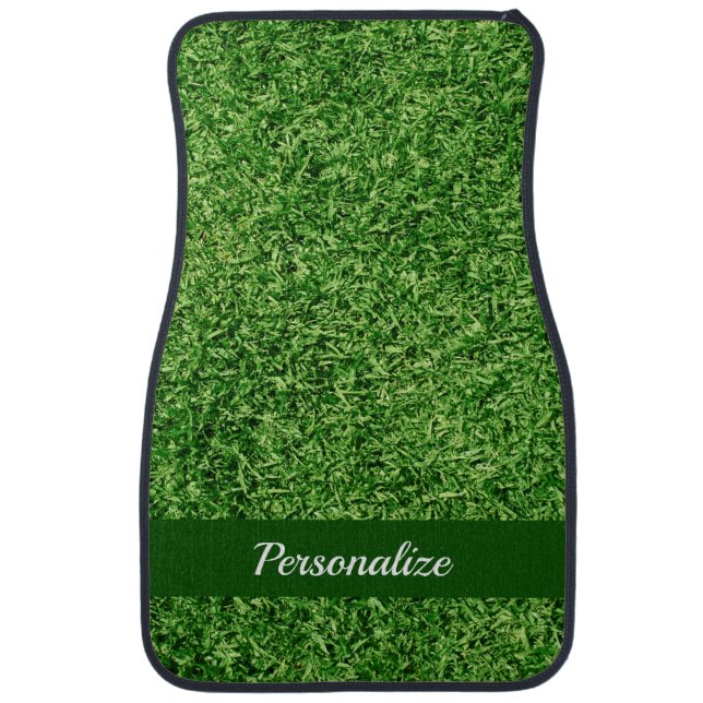 Fun Green Grass Golfer Landscaper Gardner Florist  Car Floor Mat (Front)