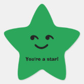 Teacher, Well Done You're A SuperStar Star Sticker