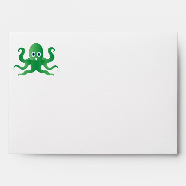 Fun green octopi envelope (Front)