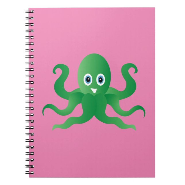 Fun green octopi notebook (Front)