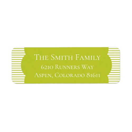 Fun Green Striped Address Labels