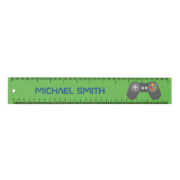 Fun Green Video Game Themed Personalized Ruler