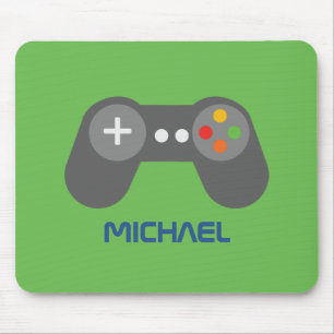 Fun Green Video Gamer Mouse Pad