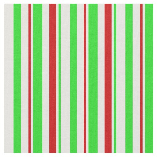 Fun Green, White, Red Christmas-Inspired Pattern Fabric