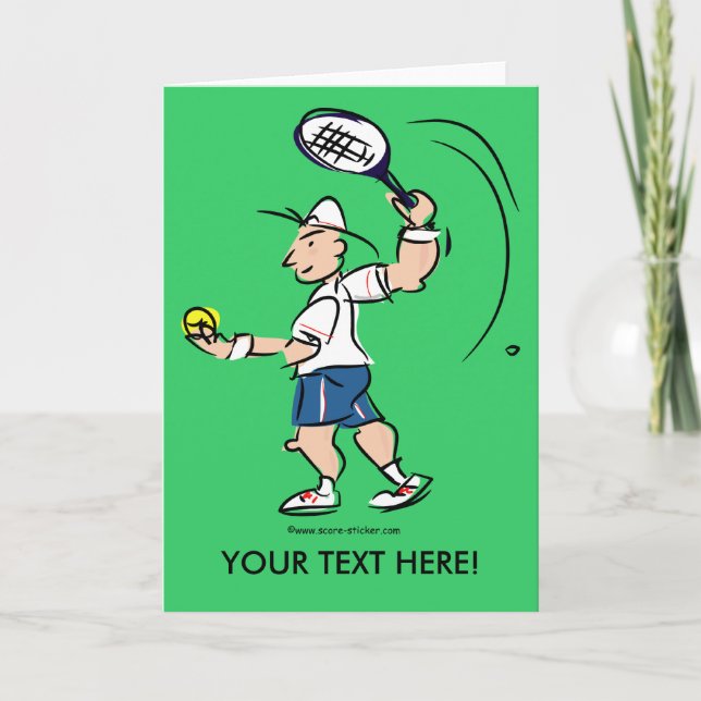 Fun greeting cards for tennisplayers (Front)