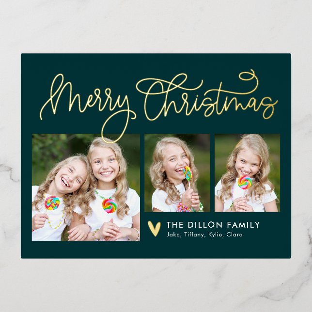 Fun Greeting Editable Color Christmas Postcard (Front)