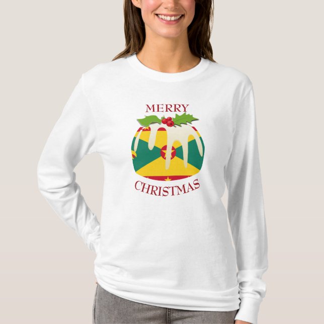 Fun | GRENADA | Christmas Pudding T-Shirt (Front)