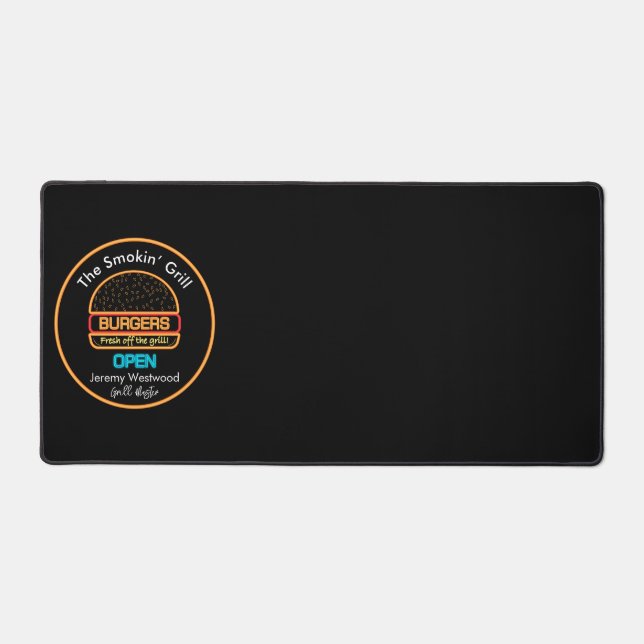 Fun Grill Theme Desk Mats Pads (Front)