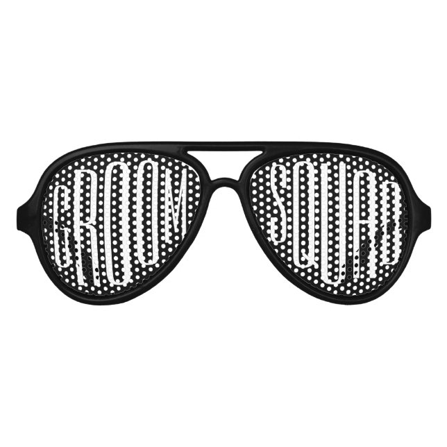 Fun Groom Squad Bachelor Party Favors Aviator Sunglasses (Front)