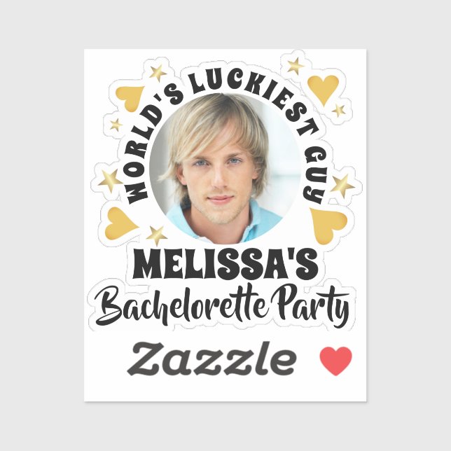 Fun Grooms Face Photo Bachelorette Party  Sticker (Sheet)