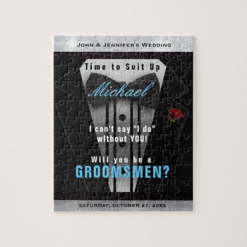 Fun Groomsmen Invitation Jigsaw Puzzle