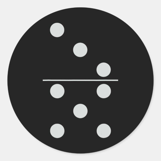 Fun Group Matching Halloween Costume Domino Domino Classic Round Sticker (Front)