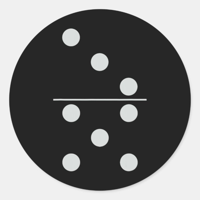 Fun Group Matching Halloween Costume Domino Domino Classic Round Sticker (Front)